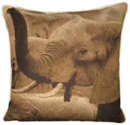Savannah Elephant Tapestry Cushion Cover Sham - thumbnail 1