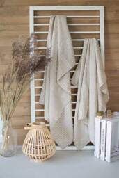 striped Natural Linen Body Towels Large Bath Sheets Pre Washed Throw Flat Beach New Home Present For Men