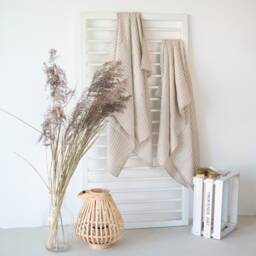 striped Natural Linen Body Towels Large Bath Sheets Pre Washed Throw Flat Beach New Home Present For Men - thumbnail 2