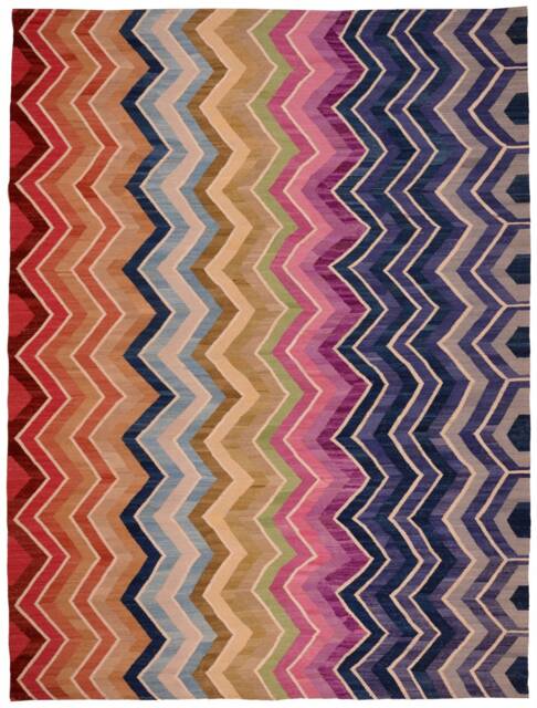 286 Modern Kilim Rug X 216 cm - Wool Rectangle Hand Made Free Shipping - image 1