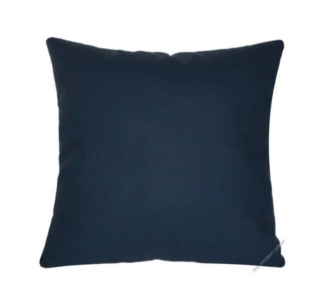 Navy Blue Solid Decorative Throw Pillow Cover/Case Cushion Cotton 18x18 - image 1