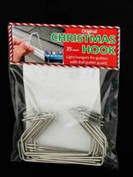 50 Ct White Christmas Hook-Christmas Light Hanger For Gutters With Mesh Leaf Gutter Guard - thumbnail 3