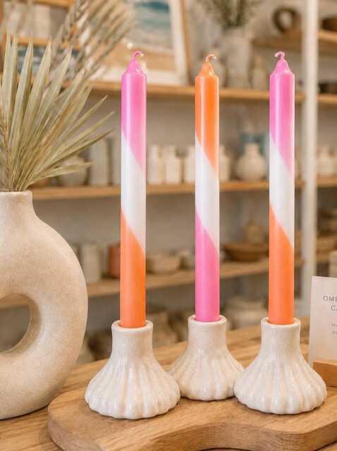Orange & Pink Dip Dye Candles - image 1