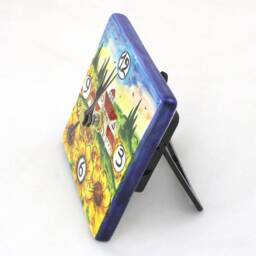 Italian Ceramic Desk & Wall Clock With Tuscan Sunflowers, Hand Painted Table Made in Italy - thumbnail 2