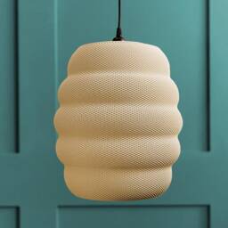 Beehive-Inspired Lampshade, Ceiling Light Shade, 3D Printed Organic Design, Modern Home Decor - thumbnail 2