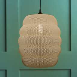 Beehive-Inspired Lampshade, Ceiling Light Shade, 3D Printed Organic Design, Modern Home Decor
