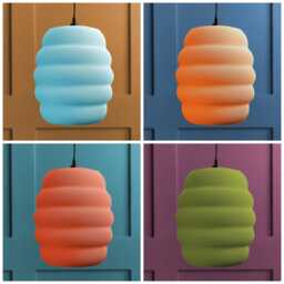 Beehive-Inspired Lampshade, Ceiling Light Shade, 3D Printed Organic Design, Modern Home Decor - thumbnail 4