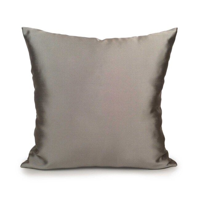 Solid Silver Pillow, Throw Pillow Cover, Decorative Cushion Satin Blend Pillow. Toss Accent Pillowcase - image 1
