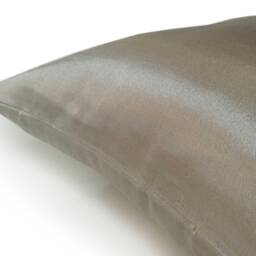 Solid Silver Pillow, Throw Pillow Cover, Decorative Cushion Satin Blend Pillow. Toss Accent Pillowcase - thumbnail 3