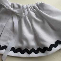 Linen & Cotton Loose Ruffle Lampshade With Scallop Trim - thumbnail 2
