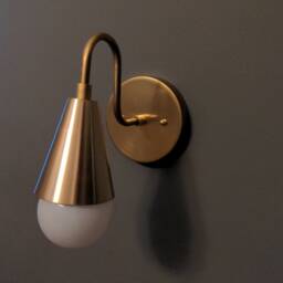 Modern Brass Cone Wall Sconce Atomic Mid Century Bathroom Light Reading Lamp Entryway - thumbnail 3