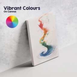 Colourful Abstract Water Splash Flowing Paint Illustration Canvas Wall Art Print Decor Picture Ready To Hang - thumbnail 4