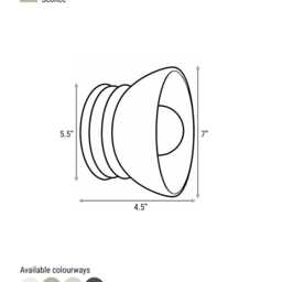 Small Pompeii - Ceramic Flush Mount Wall Sconce Handmade Minimalist Dome Light Fixture in Fog Gray - thumbnail 4