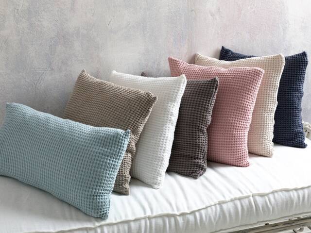 Linen Pillowcase-Linen Pilow Cover -Decorative Pillow-Waffle Linen Stonewashed Pillowcase-Lumbar Pillow Covers - image 1