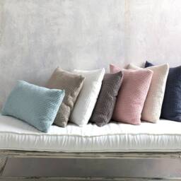 Linen Pillowcase-Linen Pilow Cover -Decorative Pillow-Waffle Linen Stonewashed Pillowcase-Lumbar Pillow Covers - thumbnail 3