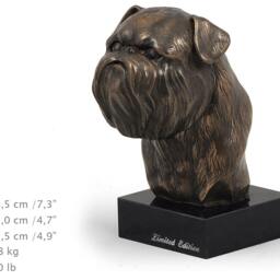 Griffon Bruxellois, Dog Marble Statue, Limited Edition, Artdog. Made Of Cold Cast Bronze. Perfect Gift. Limited Edition - thumbnail 4