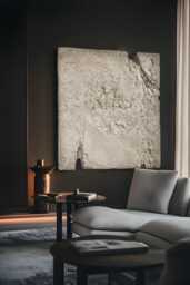 Minimalist Handcrafted Plaster Wall Art Collection - Gaia Off White Color Family - thumbnail 1