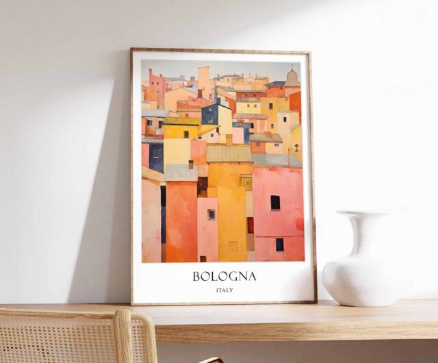 Bologna Poster, Italy City Travel Wall Art, Home Decor, Italian European Print - image 1