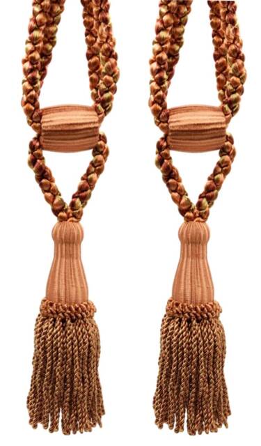 "D??copro Curtain & Drapery Tassel Tieback, Adjustable Cord Length, Length 5 1/2"", Spread 24" - image 1