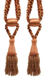 "D??copro Curtain & Drapery Tassel Tieback, Adjustable Cord Length, Length 5 1/2"", Spread 24"