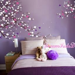 Cherry Blossom Tree Wall Decal, Nursery Floral Decor - thumbnail 3