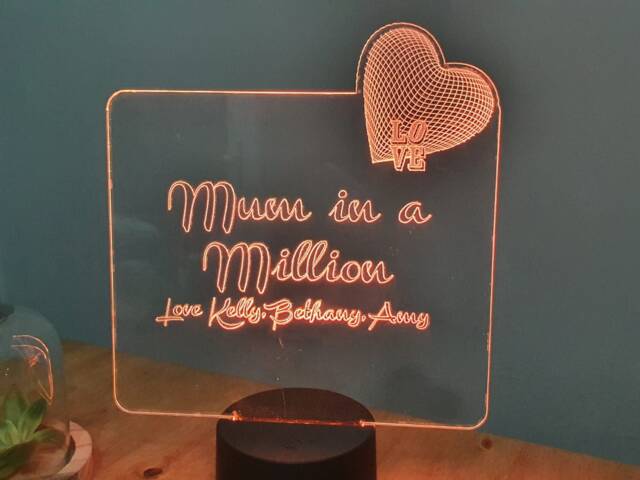 Led Night Light , Personalised Sign, Mothers Day Gift, Custom Light, Neon Sign Neon Sign, Custom Kids Room Decor, Desk Lamp Retro Sign - image 1