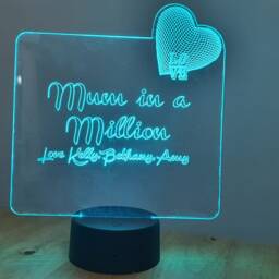 Led Night Light , Personalised Sign, Mothers Day Gift, Custom Light, Neon Sign Neon Sign, Custom Kids Room Decor, Desk Lamp Retro Sign - thumbnail 3