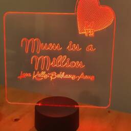 Led Night Light , Personalised Sign, Mothers Day Gift, Custom Light, Neon Sign Neon Sign, Custom Kids Room Decor, Desk Lamp Retro Sign - thumbnail 4