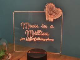 Led Night Light , Personalised Sign, Mothers Day Gift, Custom Light, Neon Sign Neon Sign, Custom Kids Room Decor, Desk Lamp Retro Sign