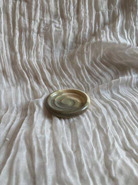 Mini Bamboo Ceramic Soap Dish, Bathroom Tray, Handmade Kitchen Pottery, Household Holder, Thrown Ceramics, Textured Dishes - image 1