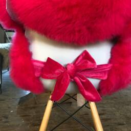 Candy Pink Short Wool Shearling, Genuine Sheepskin, 70 X 90cm - thumbnail 4