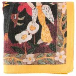 Moon & Salamander Art Scarf By Ajiro Kosuke, Japanese Cotton Voile - thumbnail 3