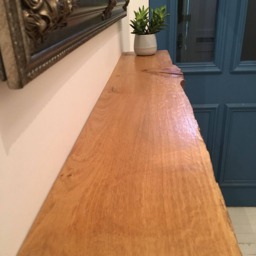 Solid Wood Shelf - Handmade & Finished in Scotland Made To Order Gold/Silver/Cast Iron Brackets Included - thumbnail 3