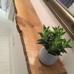 Solid Wood Shelf - Handmade & Finished in Scotland Made To Order Gold/Silver/Cast Iron Brackets Included - thumbnail 2