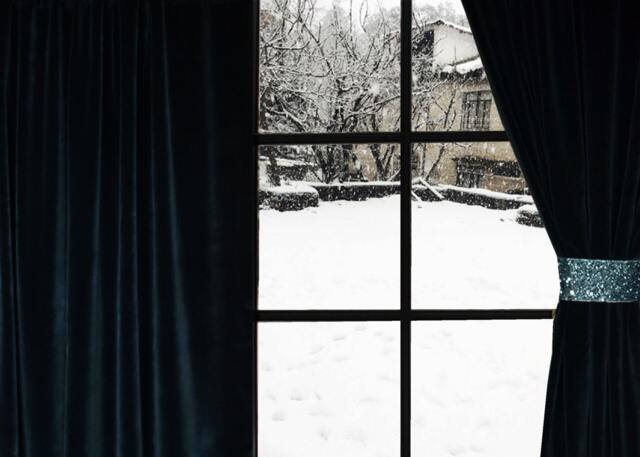 Black Cotton Velvet Curtain, Room Darkening Curtains, Insulation Summer Winter Rod Pocket Tab Top Curtains - image 1