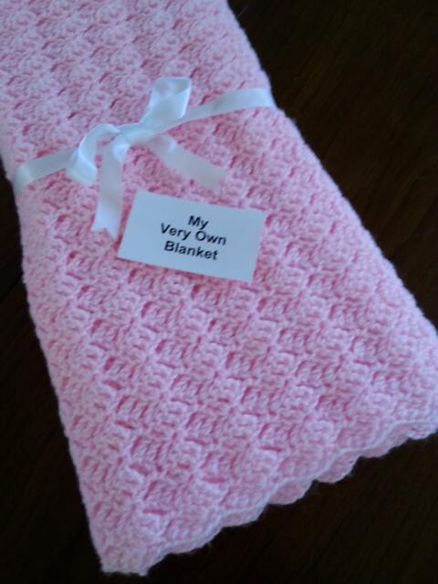 Blossom Pink Hand Crocheted Baby Girl Blanket - image 1
