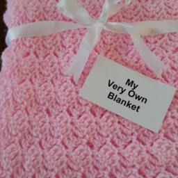 Blossom Pink Hand Crocheted Baby Girl Blanket - thumbnail 2