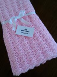 Blossom Pink Hand Crocheted Baby Girl Blanket