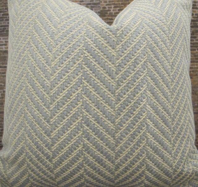 Designer Pillow Cover, 12 X 16 Lumbar, Zig Zag, Light Blue - image 1