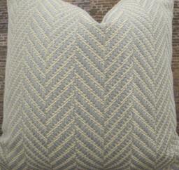 Designer Pillow Cover, 12 X 16 Lumbar, Zig Zag, Light Blue - thumbnail 1