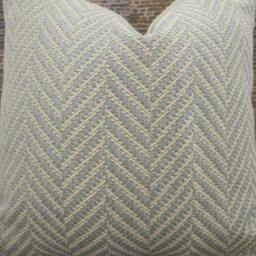 Designer Pillow Cover, 12 X 16 Lumbar, Zig Zag, Light Blue - thumbnail 3