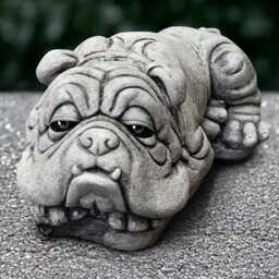 Laying French Bulldog Statue Concrete Sculpture Outdoor Dog Figurine Memorial Ornament Handmade Gift - thumbnail 4