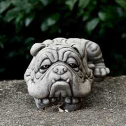 Laying French Bulldog Statue Concrete Sculpture Outdoor Dog Figurine Memorial Ornament Handmade Gift - thumbnail 3