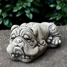 Laying French Bulldog Statue Concrete Sculpture Outdoor Dog Figurine Memorial Ornament Handmade Gift - thumbnail 1