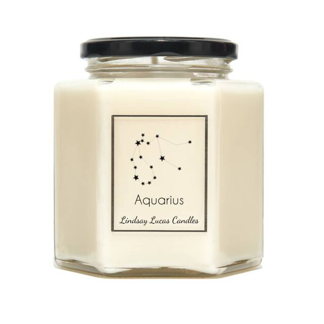 Aquarius Star Sign Scented Candle, Zodiac Constellation Astrology Gift, Horoscope Birthday Candles Astronomy - image 1