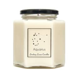Aquarius Star Sign Scented Candle, Zodiac Constellation Astrology Gift, Horoscope Birthday Candles Astronomy - thumbnail 1