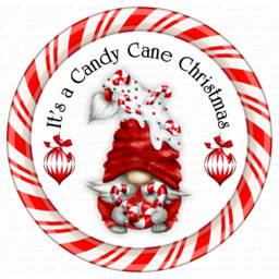 Its A Candy Cane Christmas Wreath Sign, Candy Xmas Merry Wreath, Sign Uk, Cane - thumbnail 3