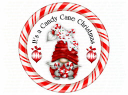 Its A Candy Cane Christmas Wreath Sign, Candy Xmas Merry Wreath, Sign Uk, Cane - thumbnail 1