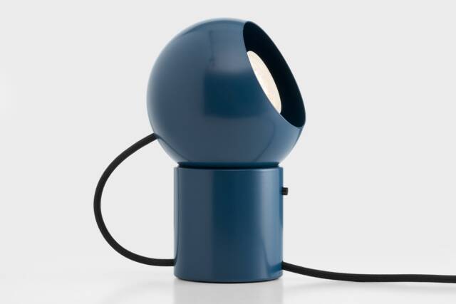 Hanson Magnetic Desk Mushroom Lamp Navy Blue Bedside Night Light With Shade New Modern Home Table Standing Fixture Housewarming Gift - image 1