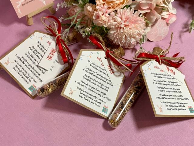 Eco Friendly Reindeer Food Tube Christmas Eve Box Filler, Wildlife Friendly, Personalised - image 1